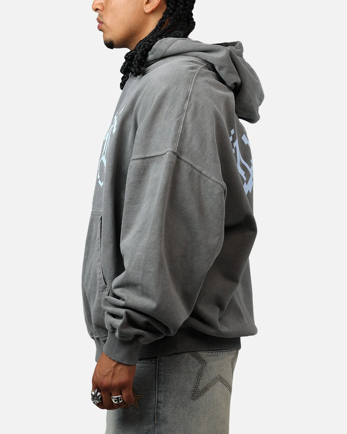 Carre Game Over Hoodie Gewaschener Anthrazit
