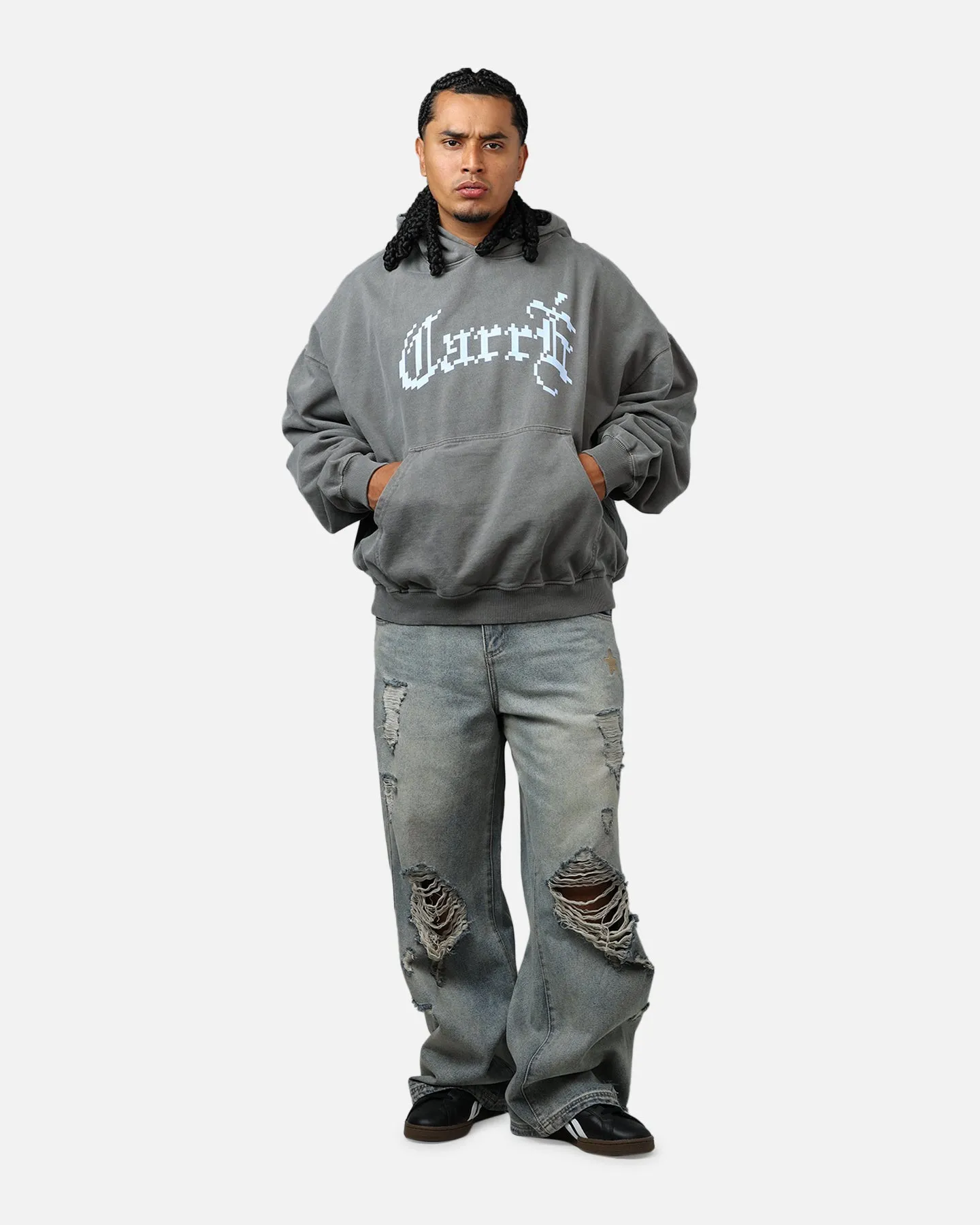 Carre Game Over Hoodie Gewaschener Anthrazit