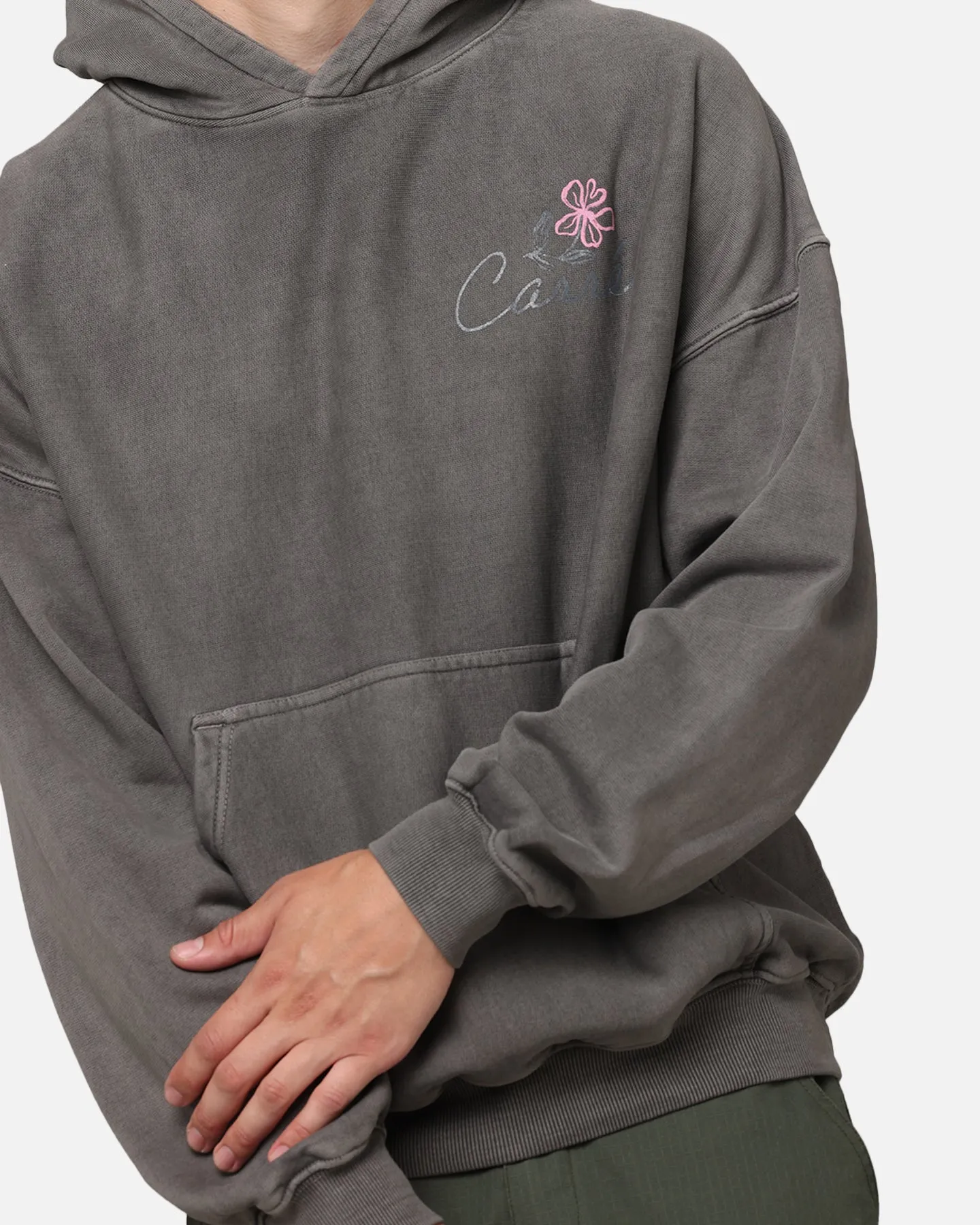 Carre Handverlesenes Hoodie Gewaschener Anthrazit