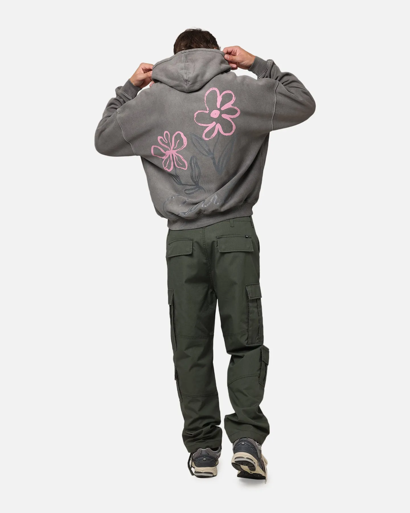 Carre Handverlesenes Hoodie Gewaschener Anthrazit