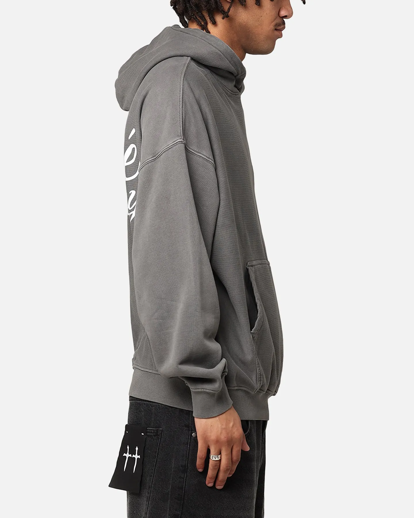Carre Serif Hoodie Gewaschener Anthrazit