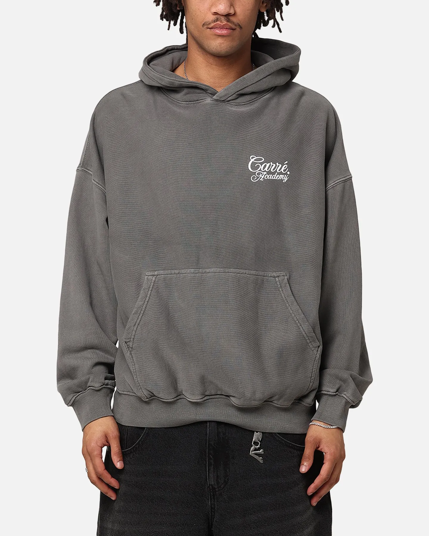 Carre Serif Hoodie Gewaschener Anthrazit
