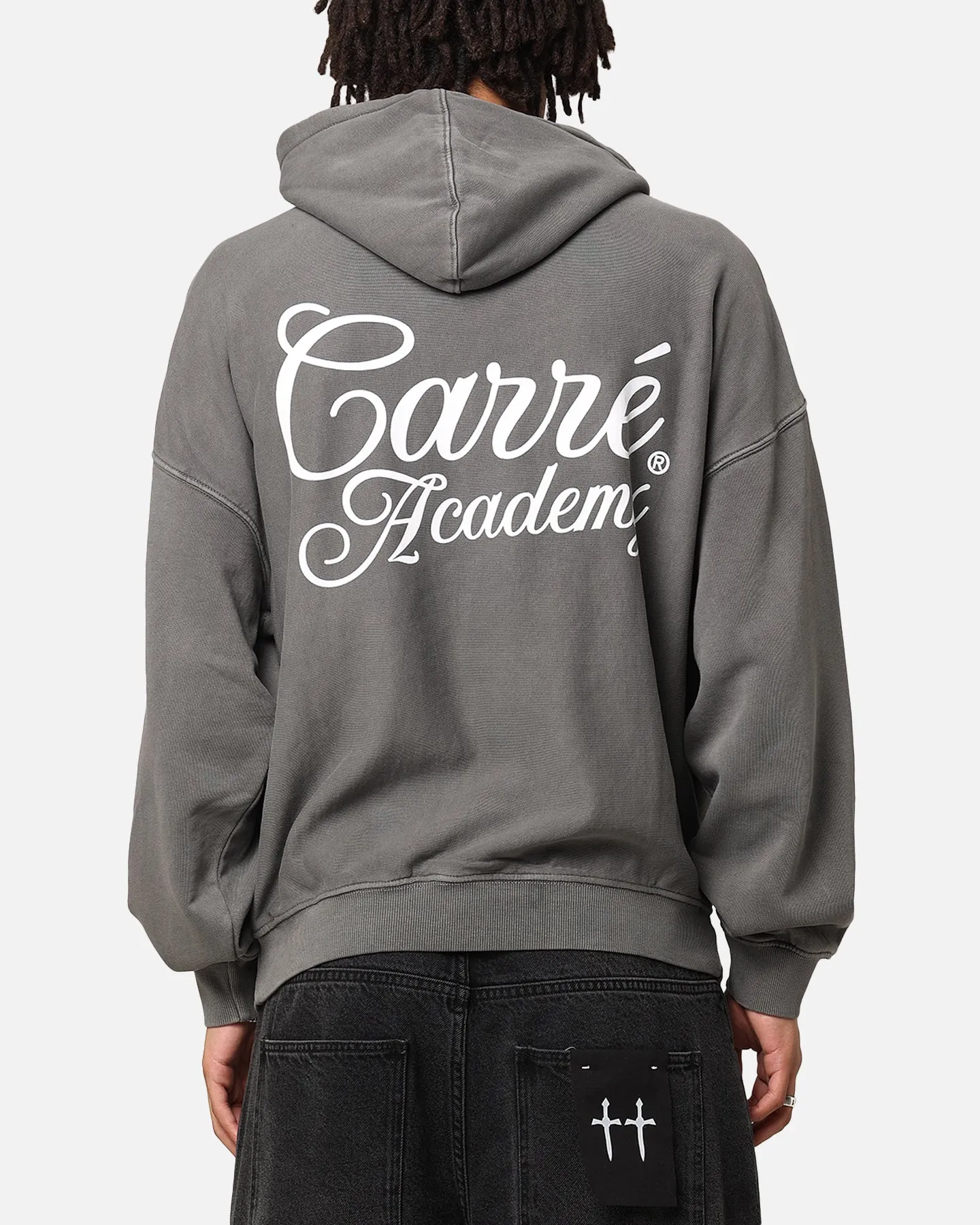 Carre Serif Hoodie Gewaschener Anthrazit
