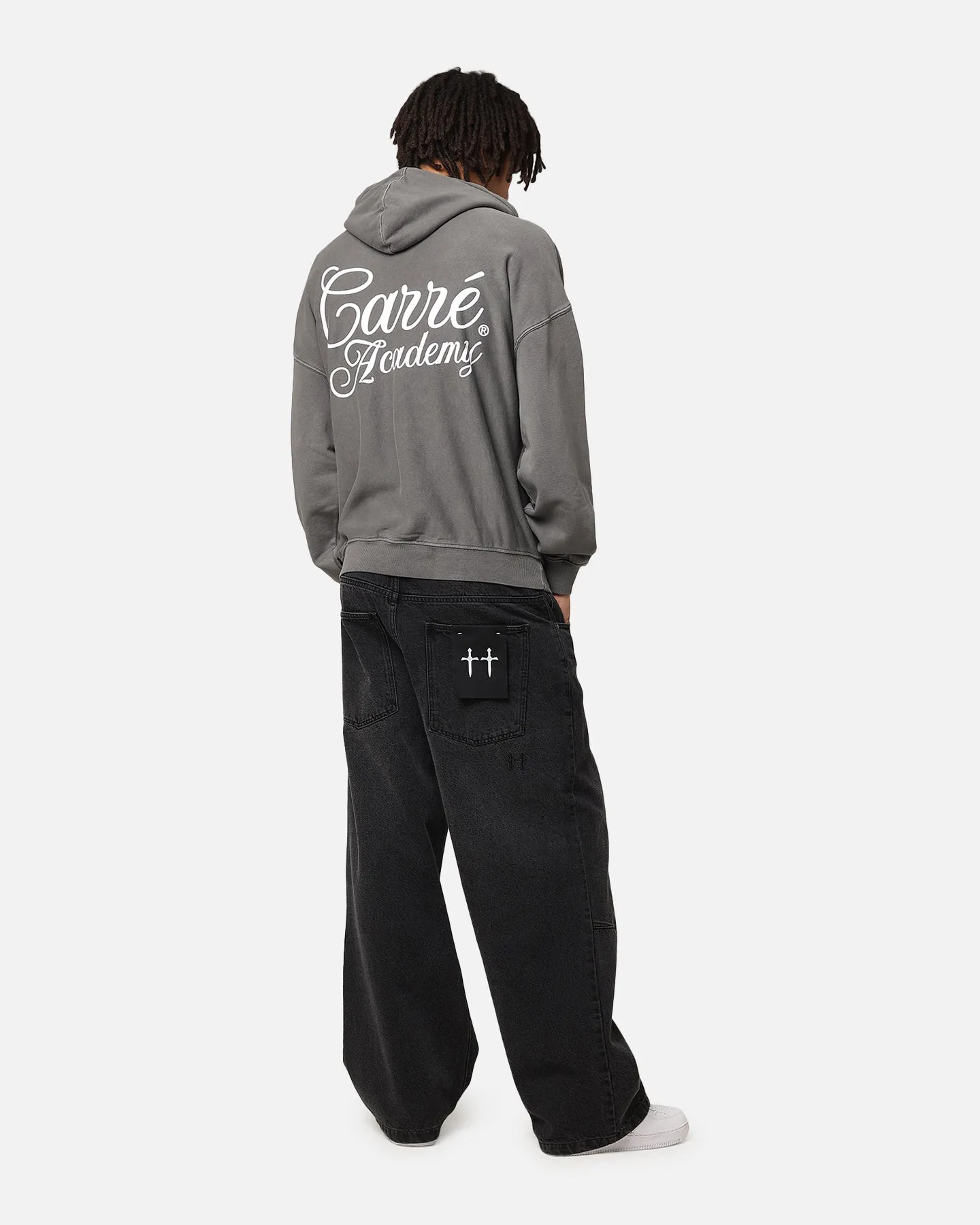 Carre Serif Hoodie Gewaschener Anthrazit