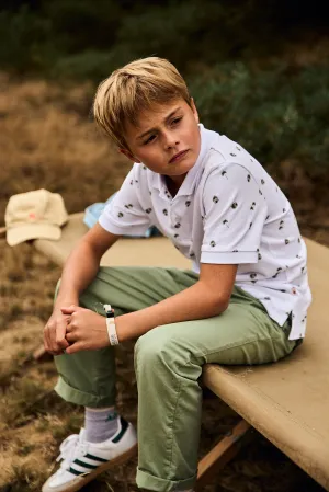 carter polo t-shirt hut 000100 - white Ao76 Clothes Boys Girls