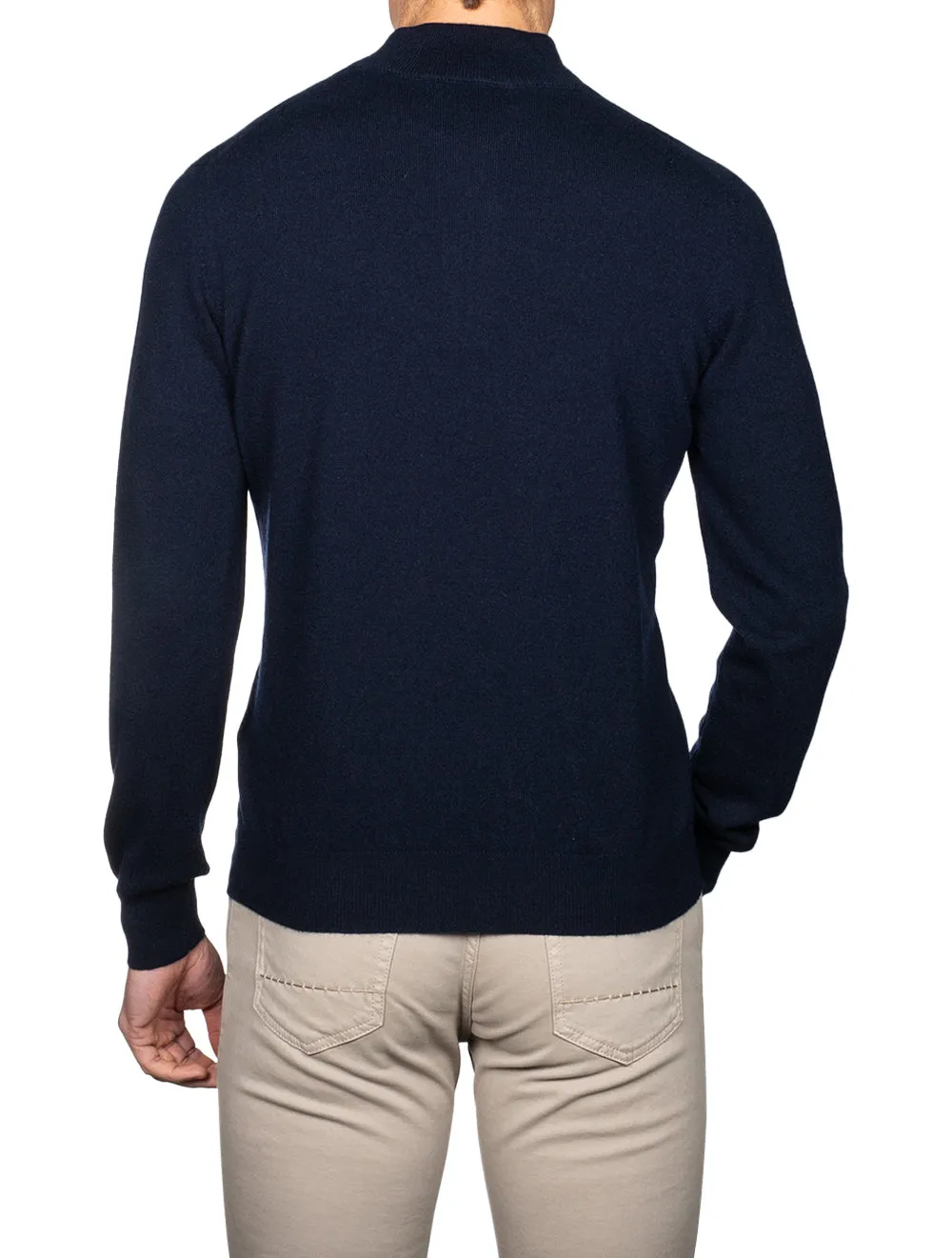 Kaschmir-Halbzip Navy