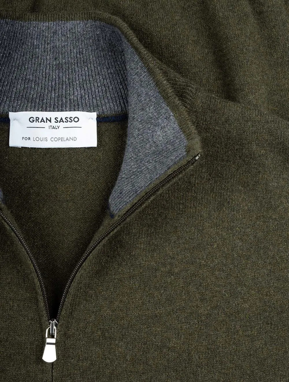 Kaschmir-Mockneck in Grün
