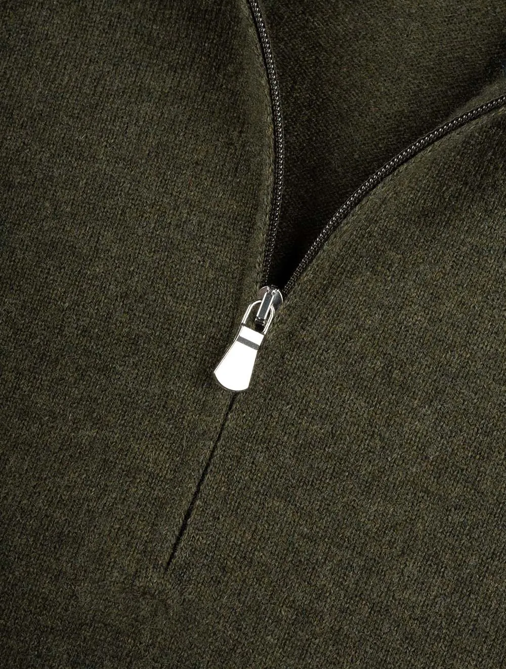 Kaschmir-Mockneck in Grün