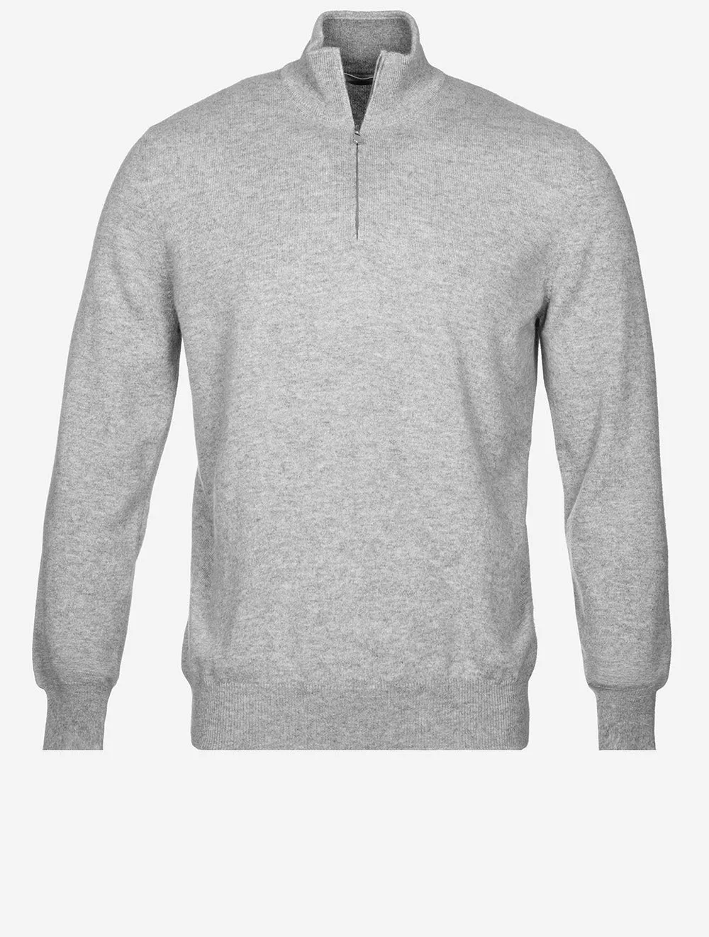 Kaschmir-Mockneck in Grau