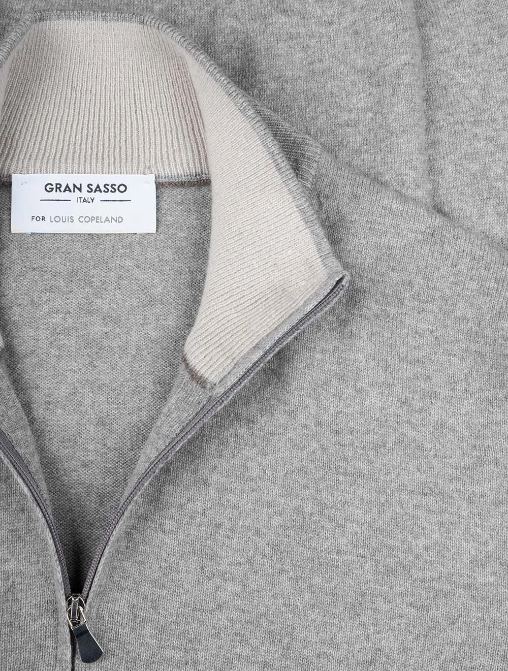 Kaschmir-Mockneck in Grau