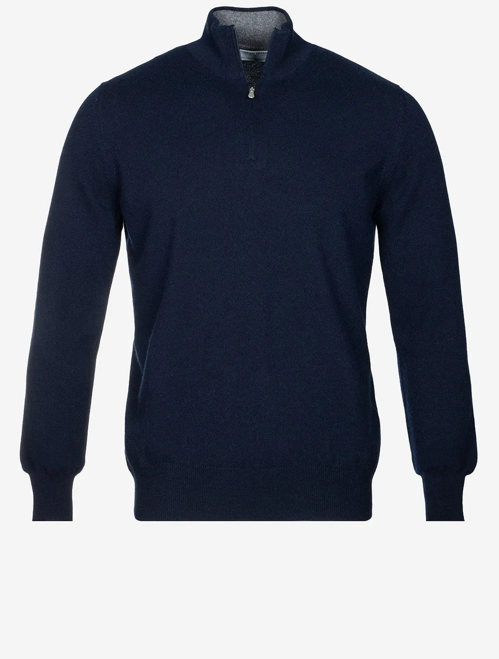 Kaschmir-Mock-Navy-Blau
