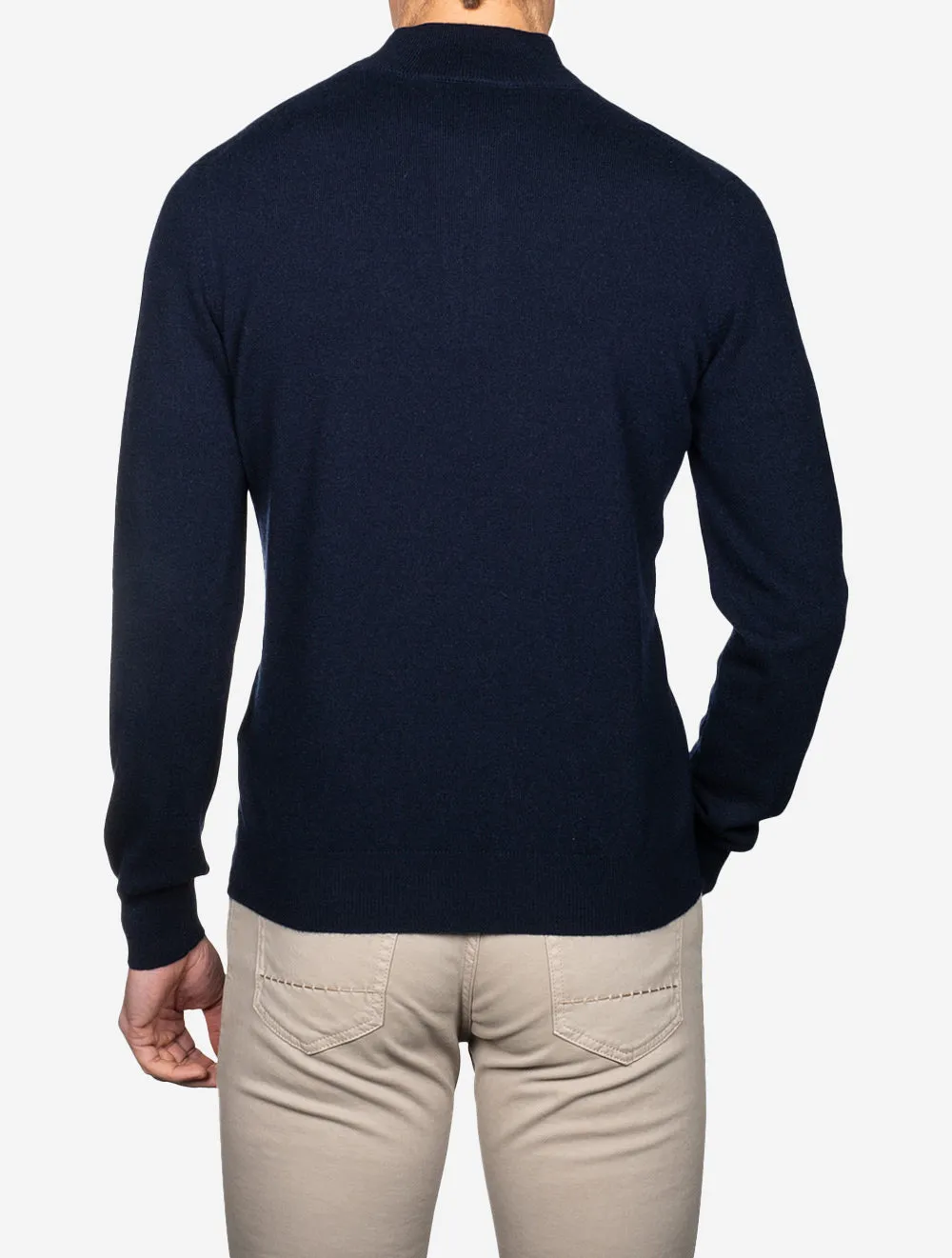 Kaschmir-Mock-Navy-Blau