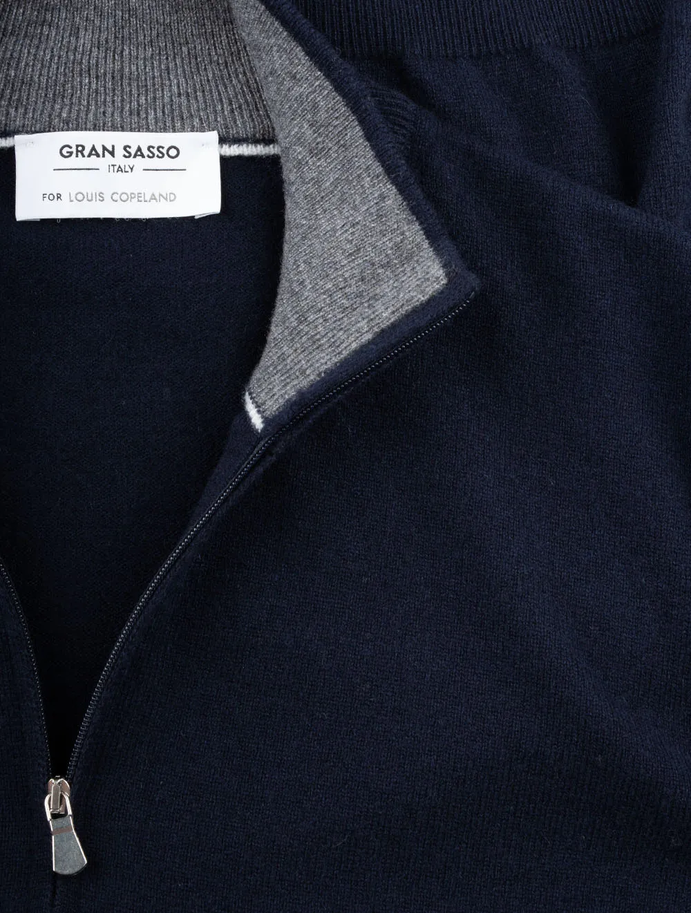 Kaschmir-Mock-Navy-Blau