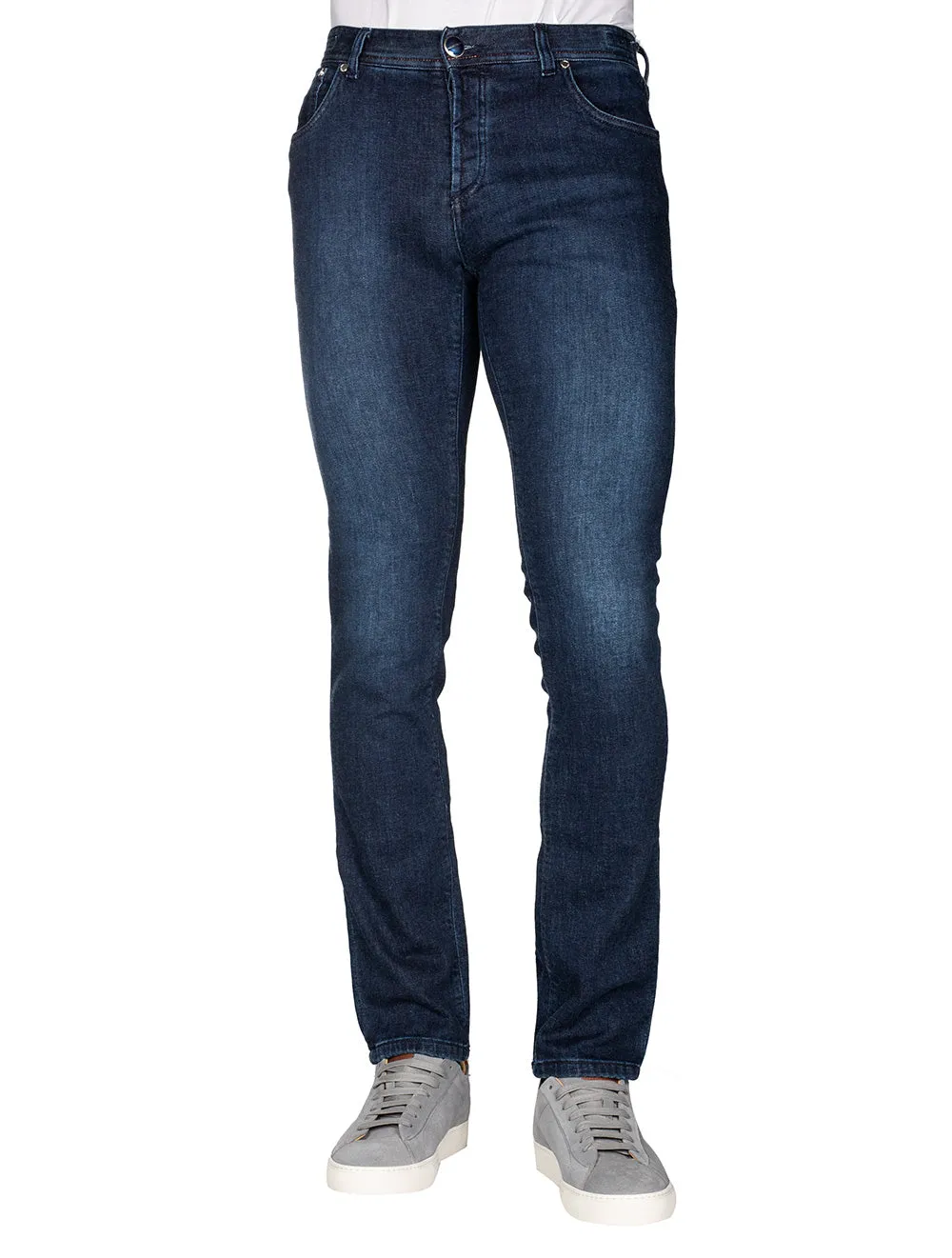 Kaschmir-weiche Denim-Jeans in Blau