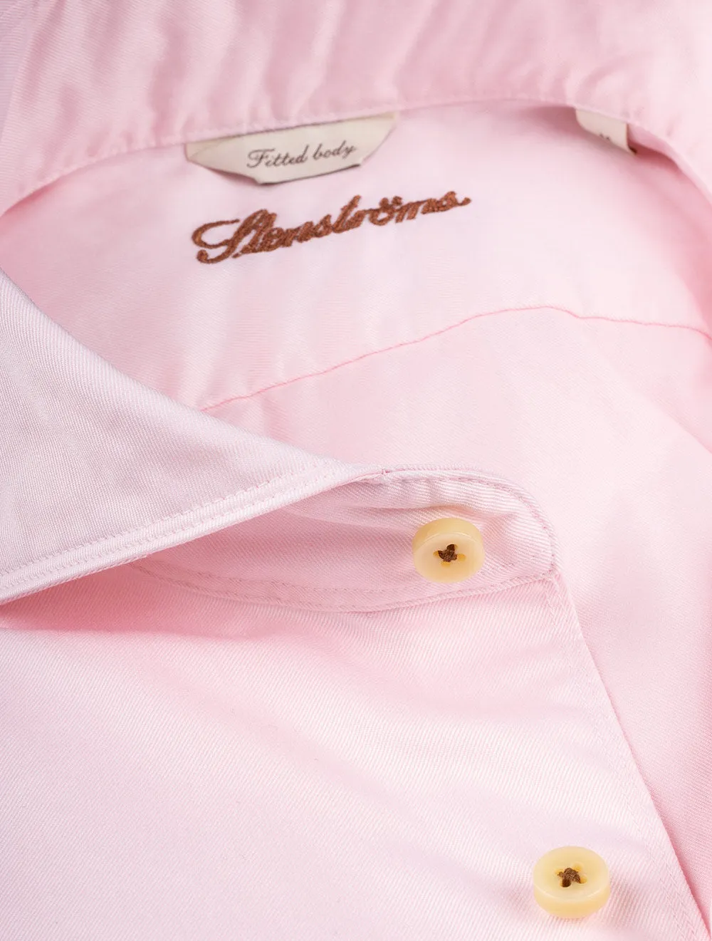 Lässiges Twill-Hemd in Rosa