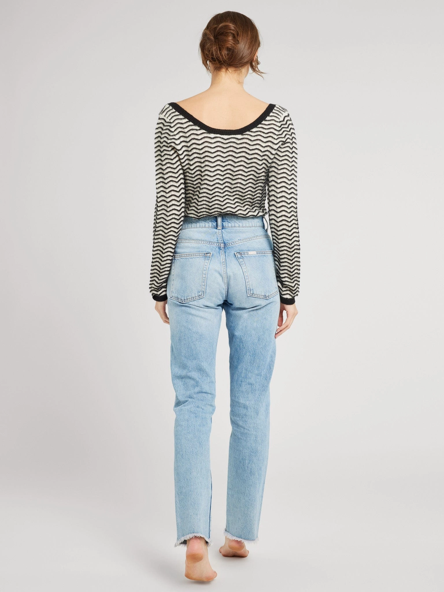 Catalina Pullover in Black & Ivory