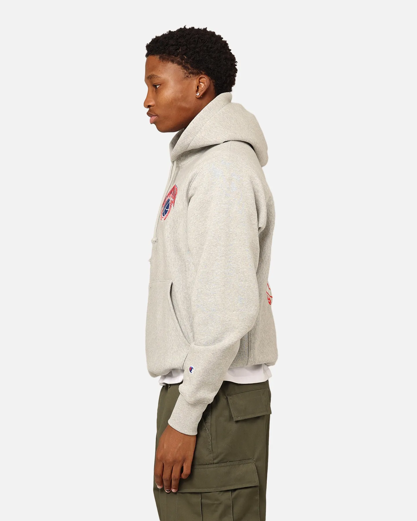 Champion Reverse Weave Feld Basketball Hoodie Oxford Heather
