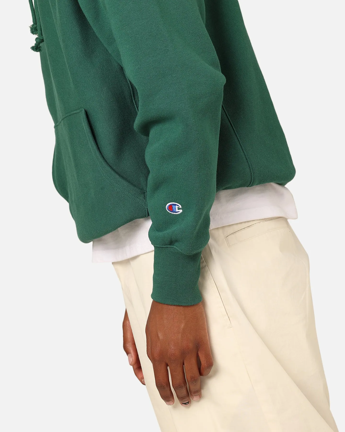 Champion Reverse Weave Small C Kapuzenpullover Fichte Willis