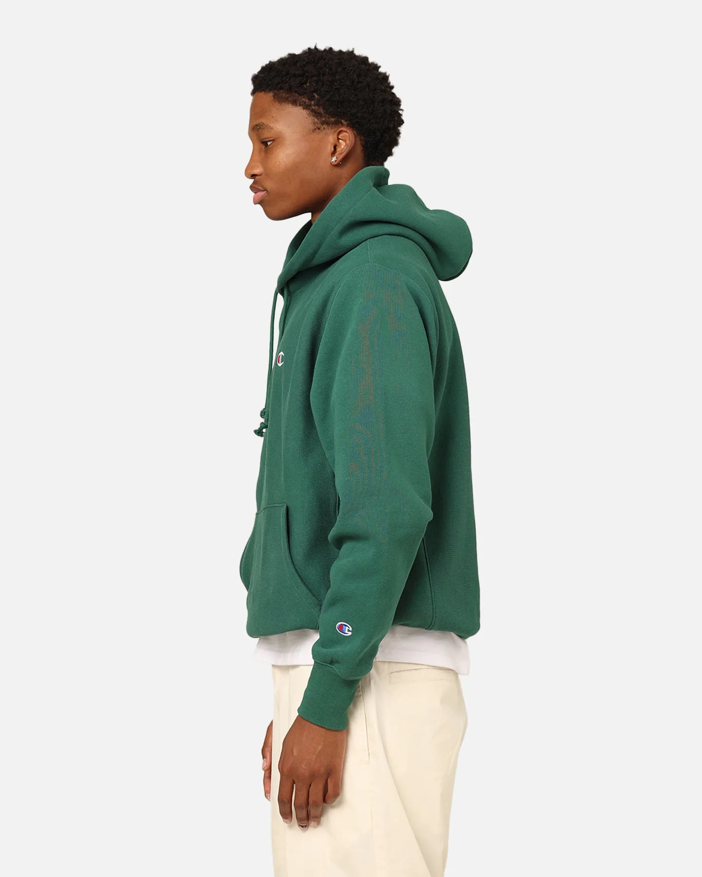 Champion Reverse Weave Small C Kapuzenpullover Fichte Willis