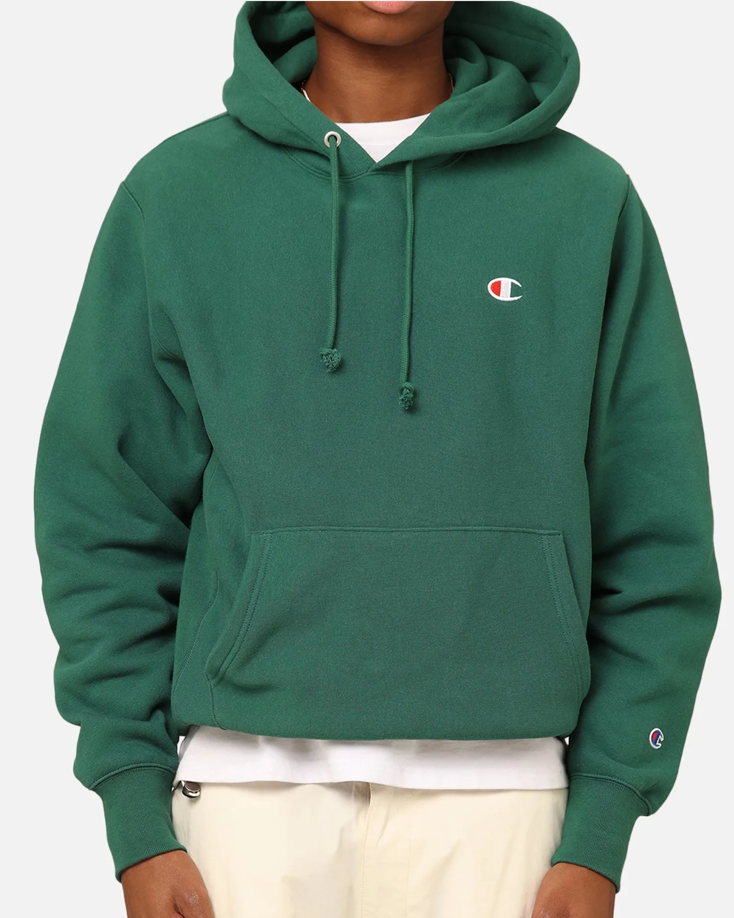 Champion Reverse Weave Small C Kapuzenpullover Fichte Willis