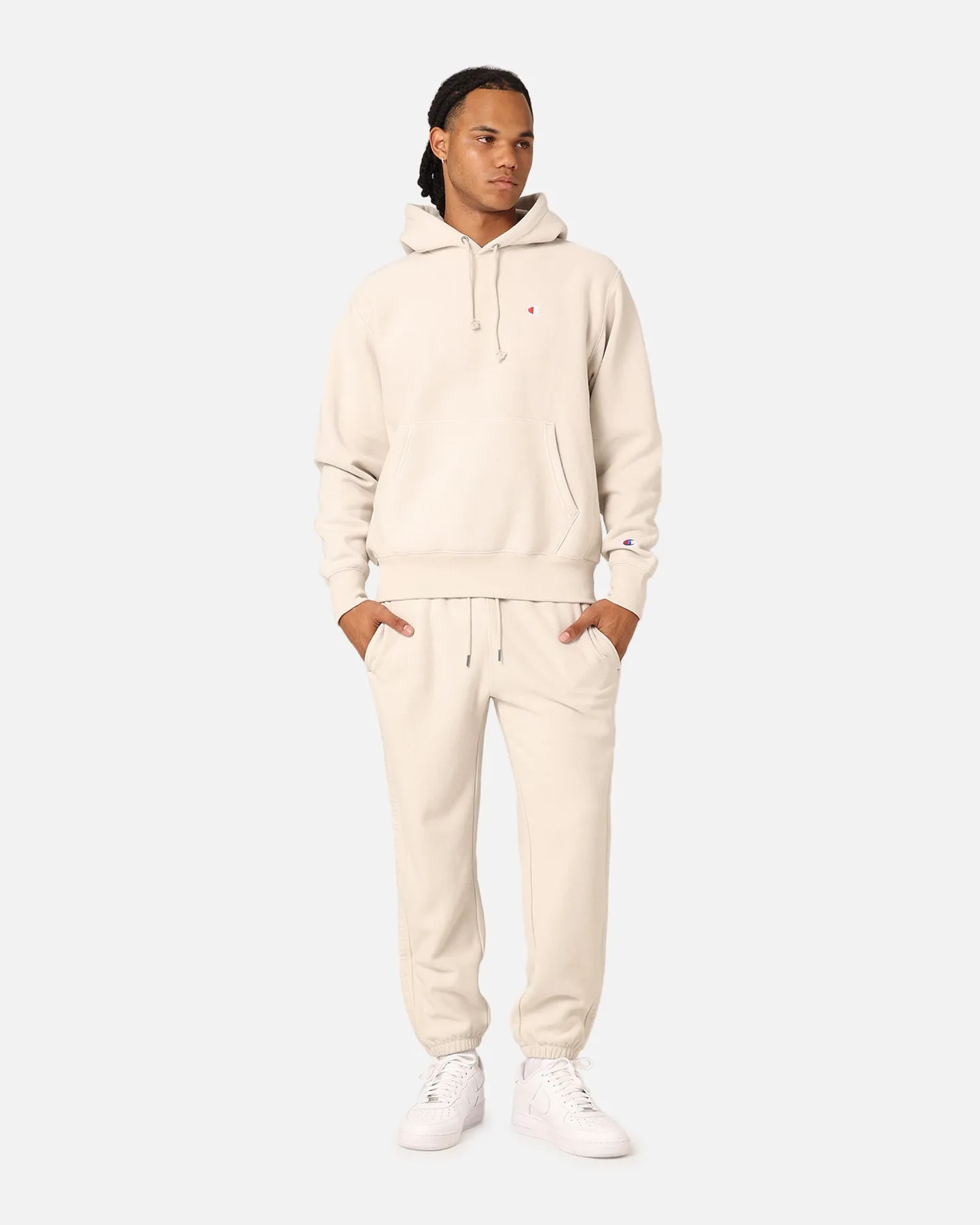 Champion Reverse Weave Small C Hoodie Stein