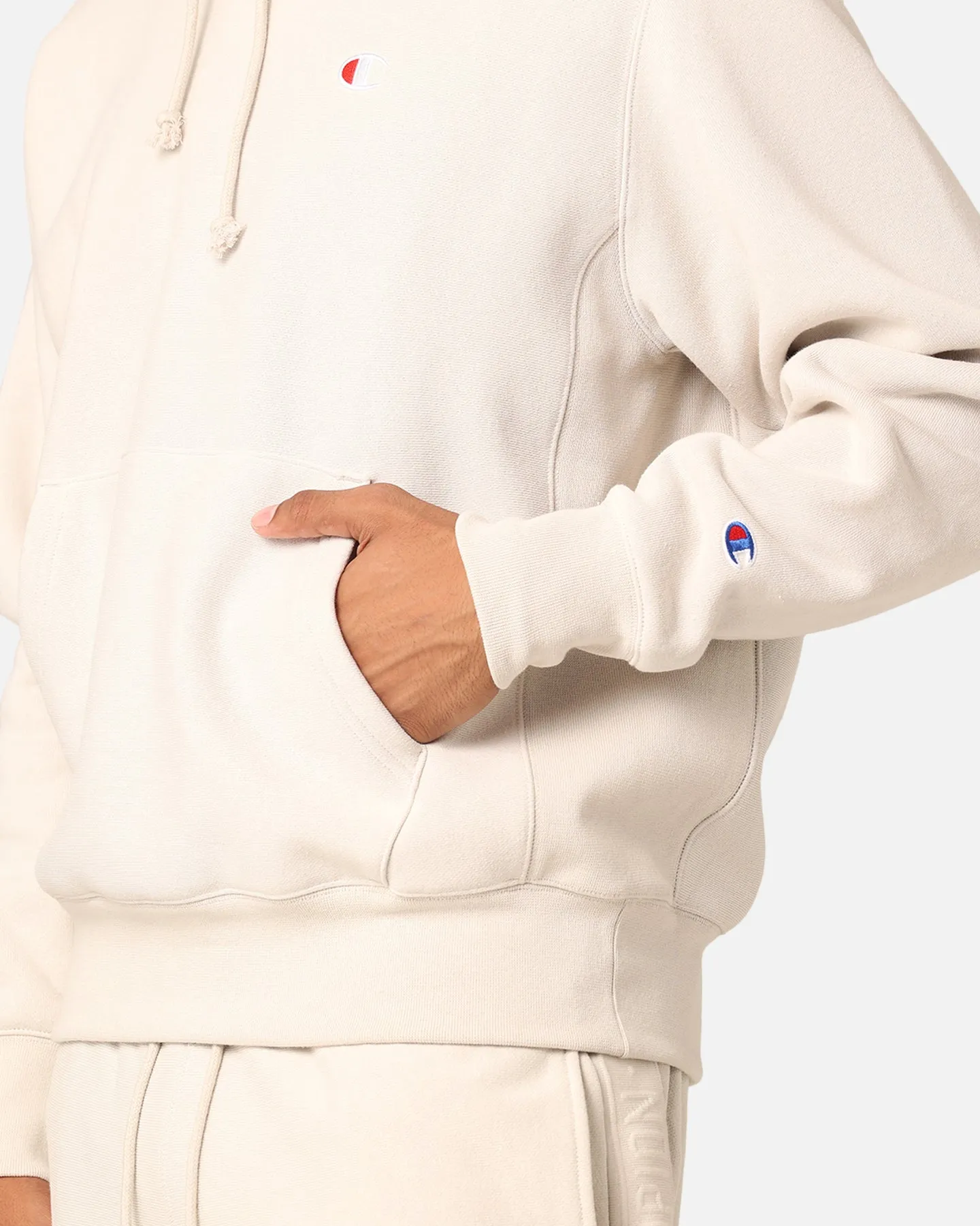 Champion Reverse Weave Small C Hoodie Stein