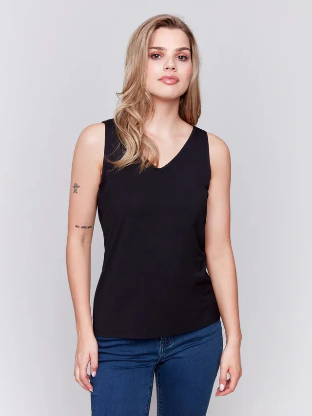 CHARLIE B REVERSIBLES BAMBUS-VISKOSE TANKTOP - SCHWARZ