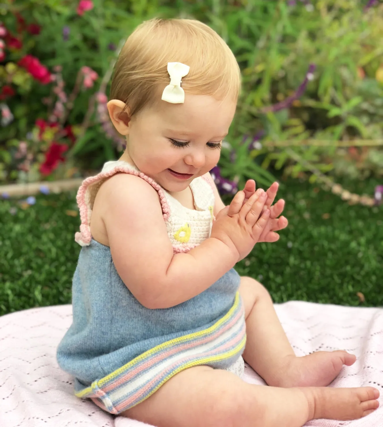 Charlotte Schleifen-Snap-Clips-Set aus 5 Teilen - Hochzeitsglück von Baby Wisp