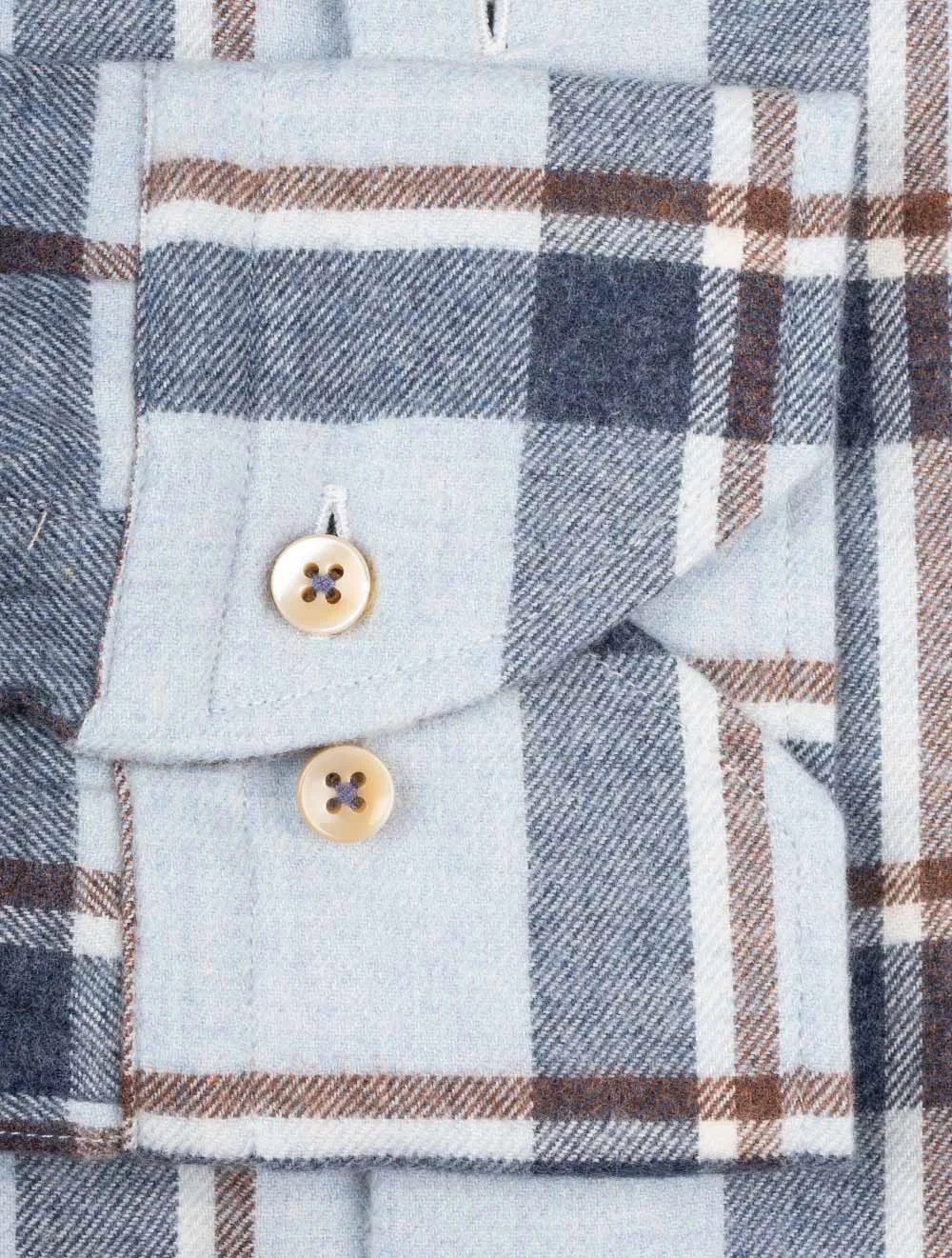 Geprüftes Flanellhemd Blau