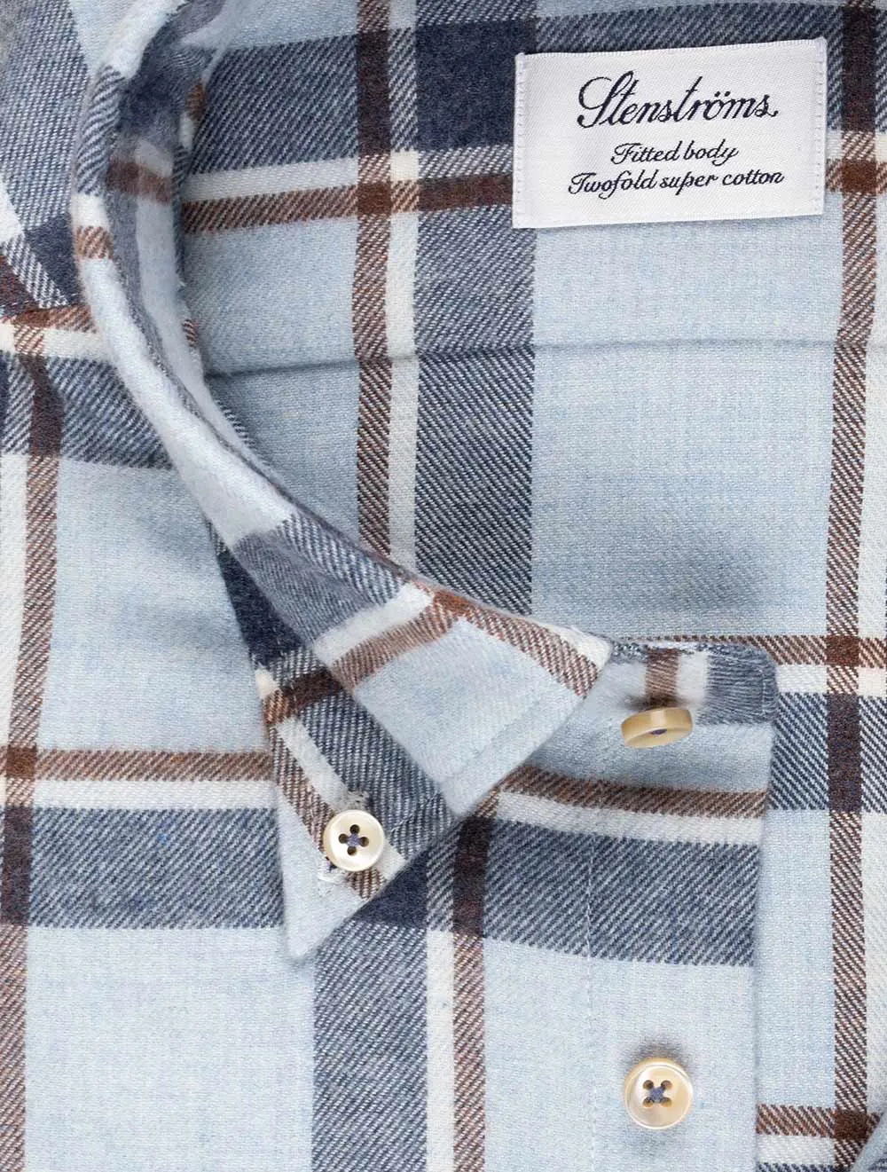 Geprüftes Flanellhemd Blau