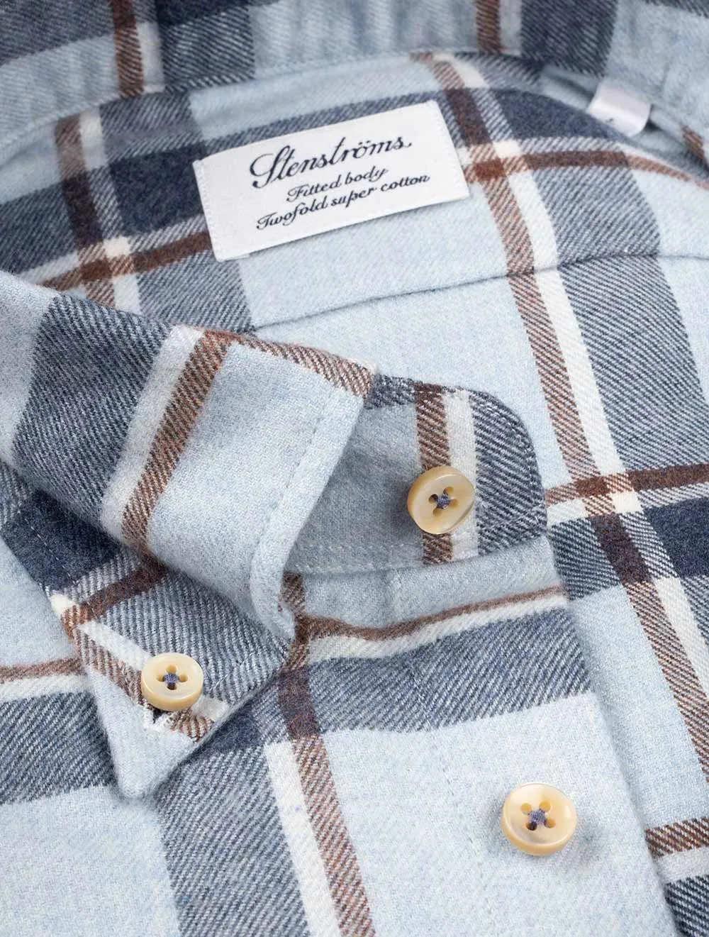 Geprüftes Flanellhemd Blau