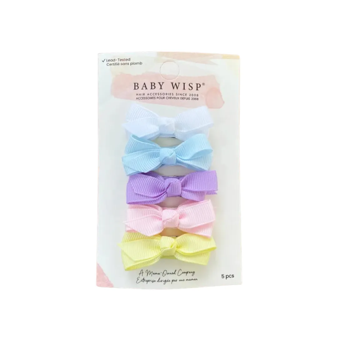 Chelsea Satin-Schleifen auf Druckknopfclips, Set mit 5 Stück - Ostereiersuche von Baby Wisp