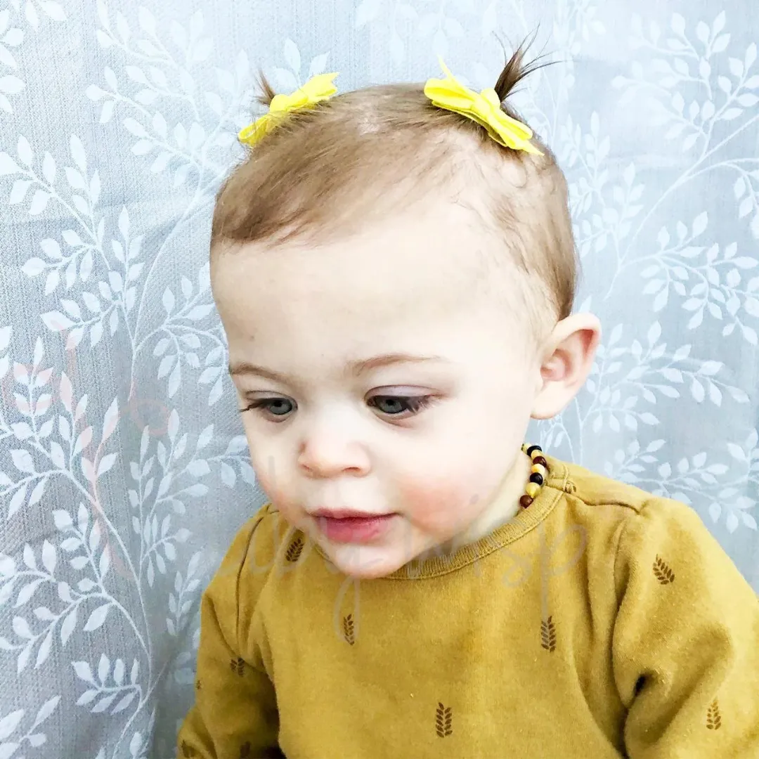 Chelsea Grosgrain-Schleifen auf Snap Clips, Set mit 5 Stück - Sandburg von Baby Wisp