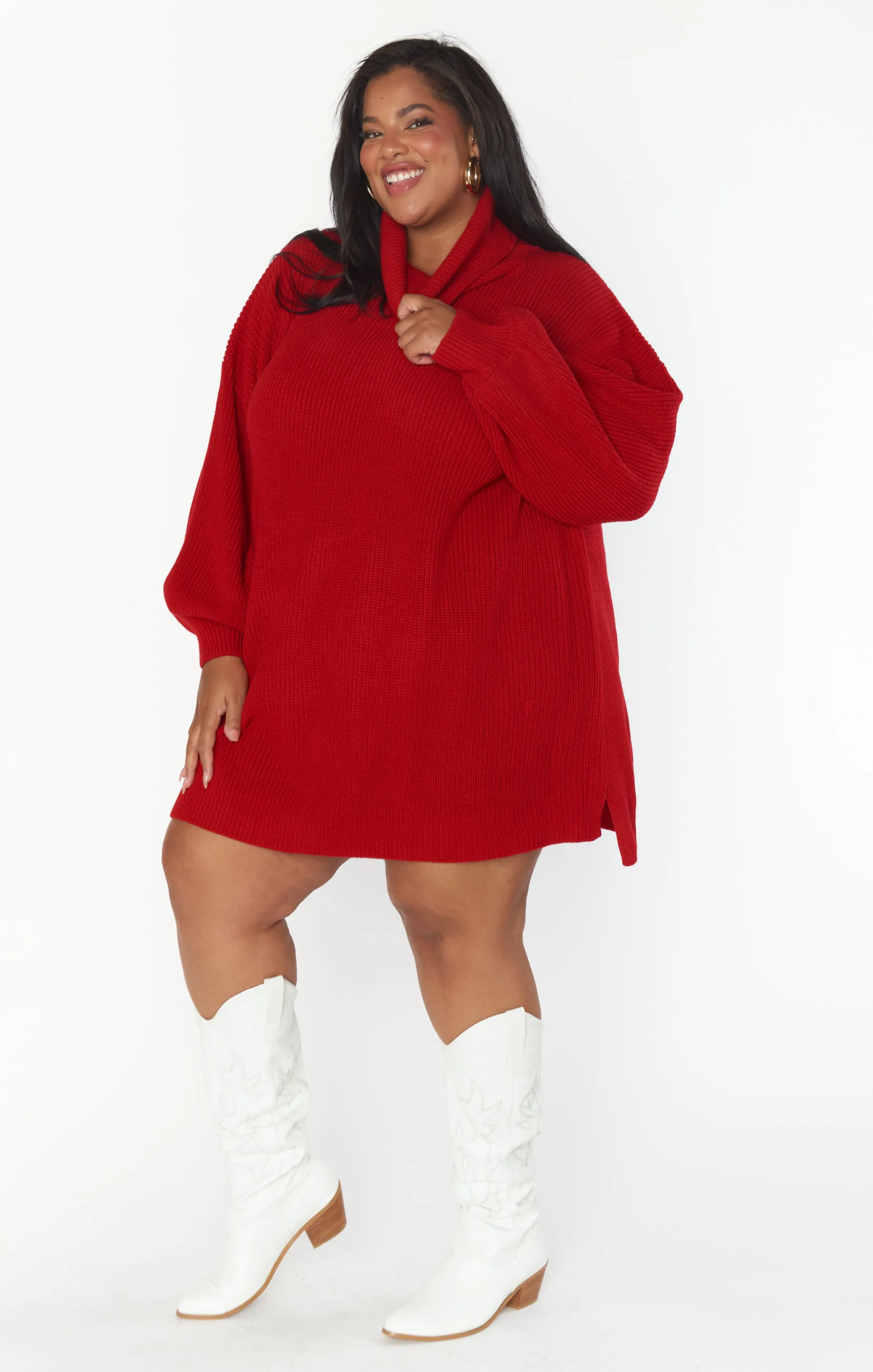 Chester Sweaterkleid ~ Holly Rote Strickware