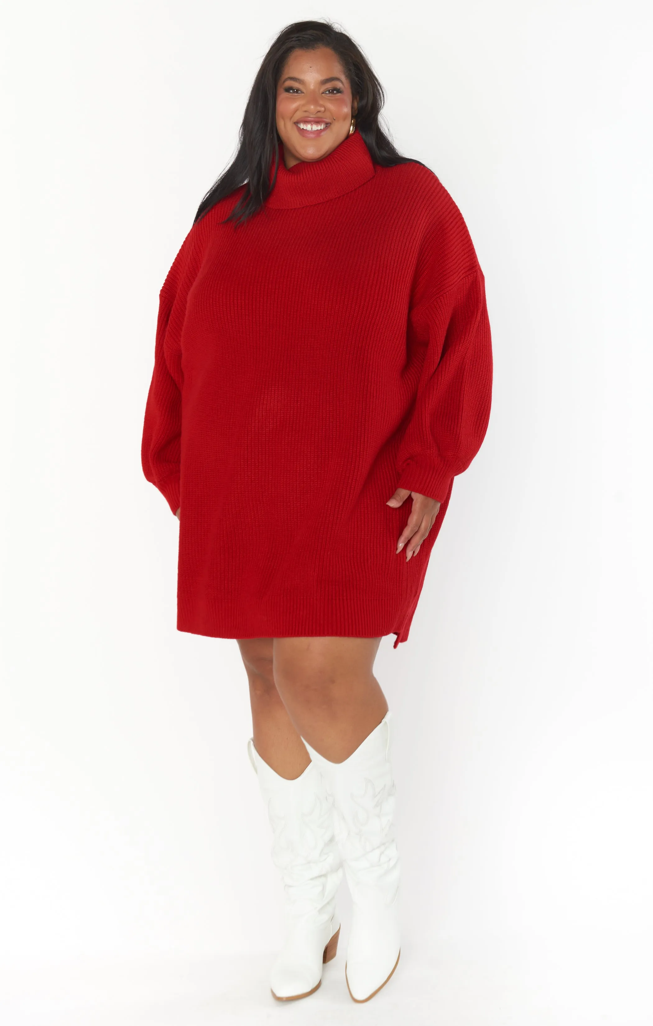 Chester Sweaterkleid ~ Holly Rote Strickware