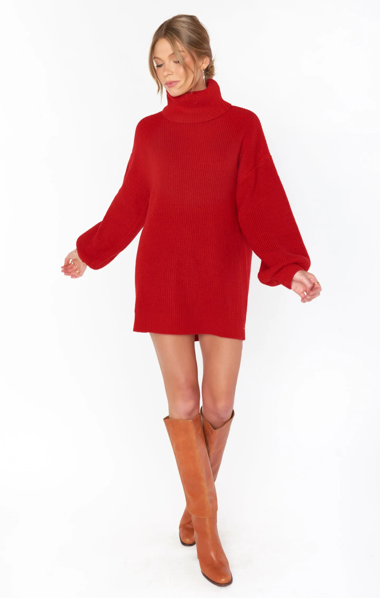 Chester Sweaterkleid ~ Holly Rote Strickware
