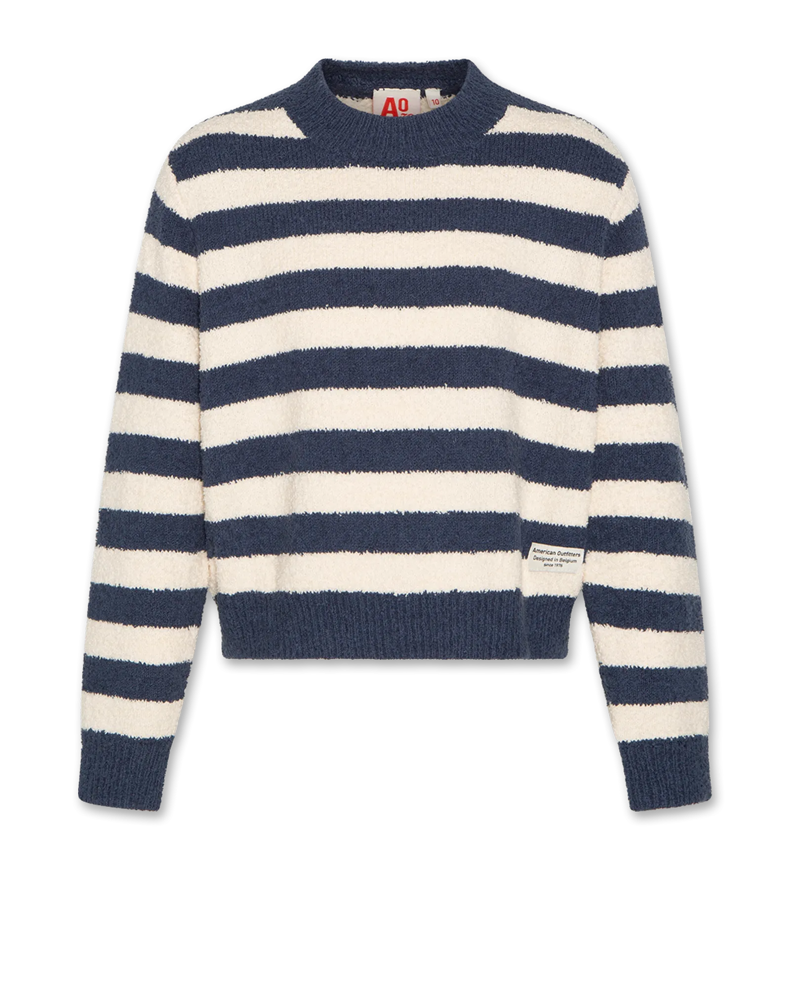 Gestreiftes C-Hals-T-Shirt 000760 - Indigo Ao76 Kleidung Jungen Mädchen
