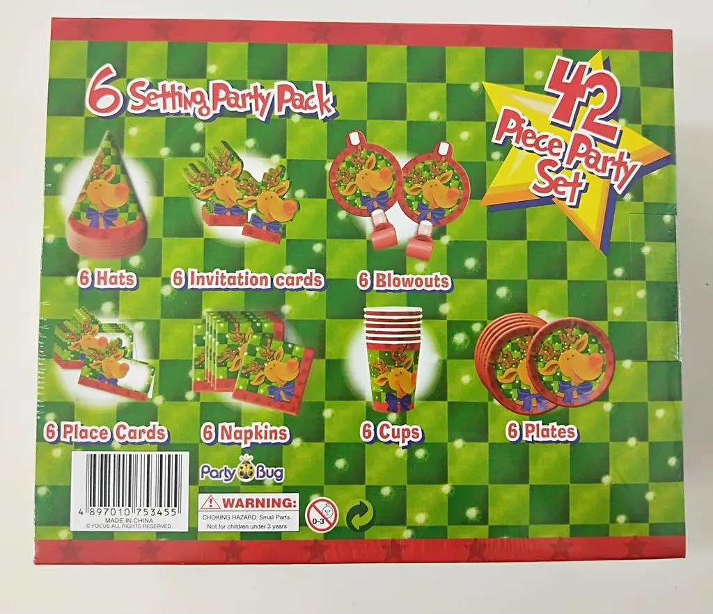 Weihnachtsparty-Paket mit 42 Teilen