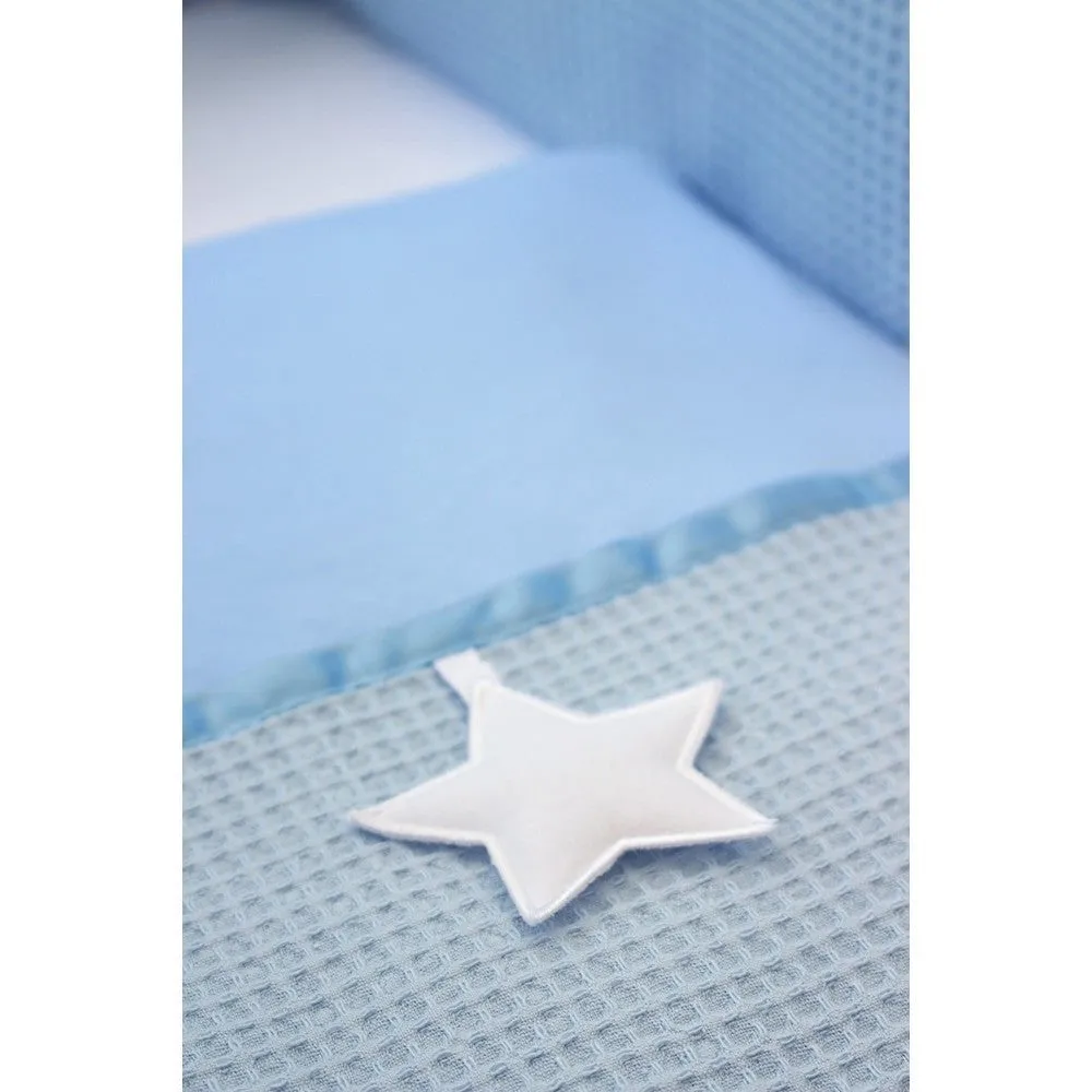 Clair De Lune Waffelstern Babybett-Set (Blau)