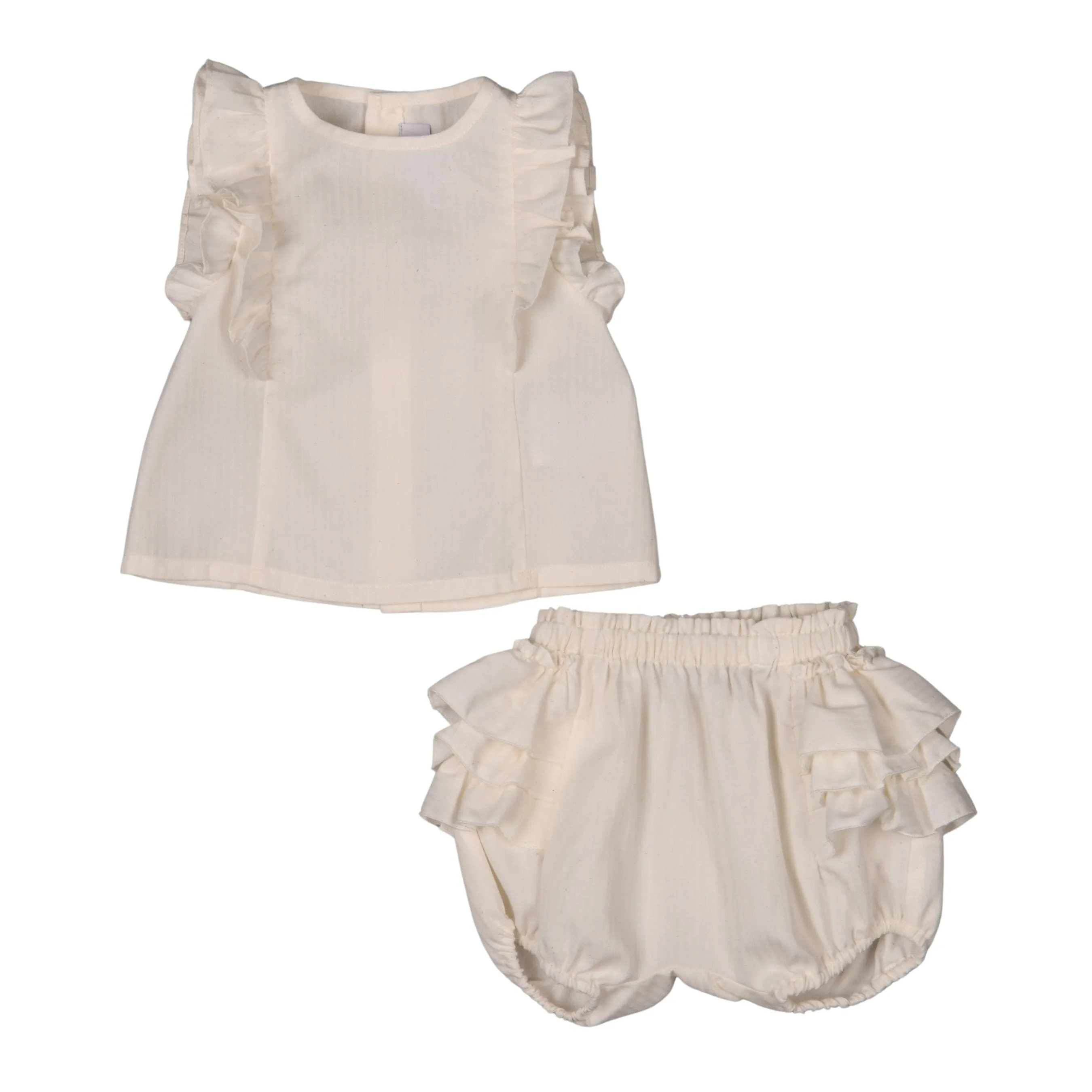 Claire | Mädchen Elfenbein Bio-Baumwolle Shorts Set Babykids_Bebe-Sweeny