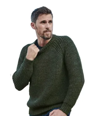 Clothing Aran Woollen Mills Aran Mens Fisherman Raglan Crew Sweater