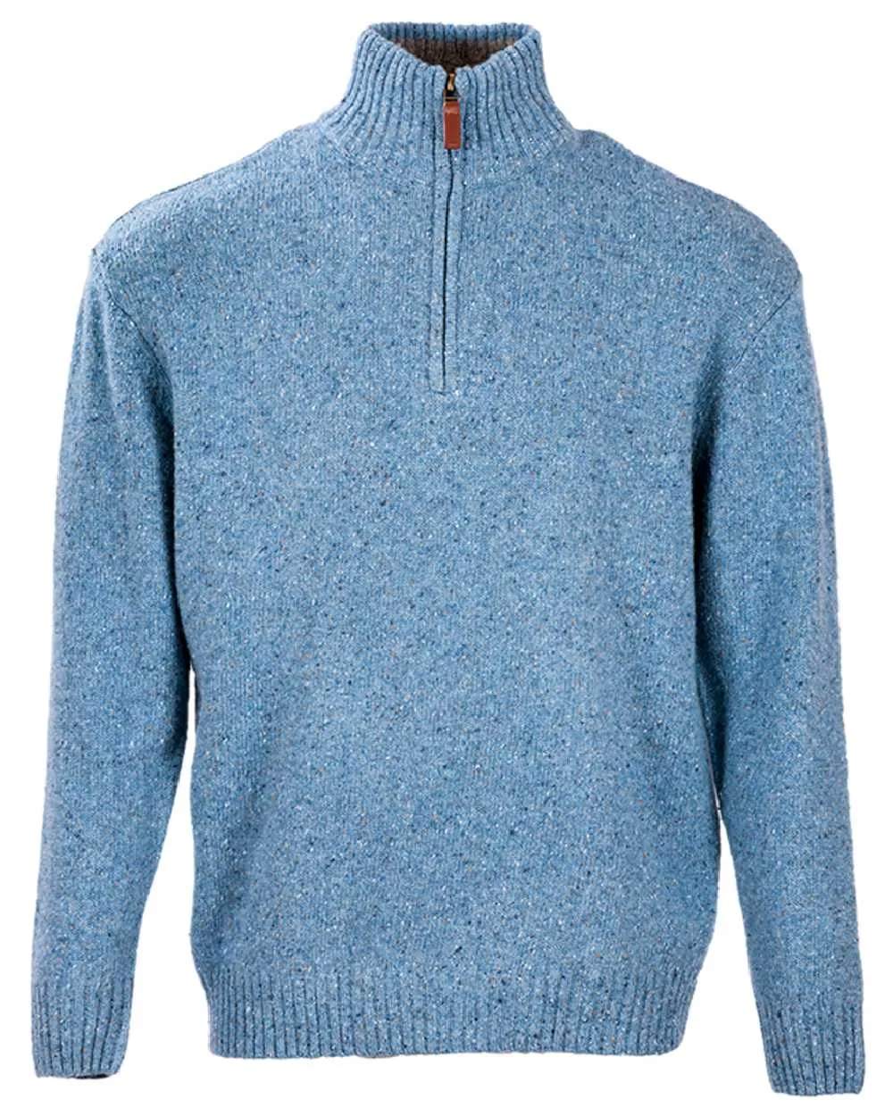 Kleidung Aran Woollen Mills Aran Wolle Reißverschluss Pullover mit Stehkragen