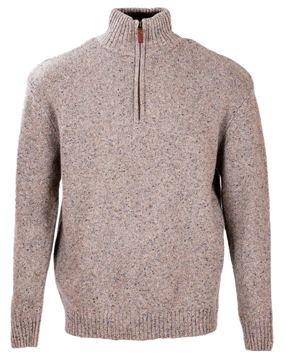 Kleidung Aran Woollen Mills Aran Wolle Reißverschluss Pullover mit Stehkragen