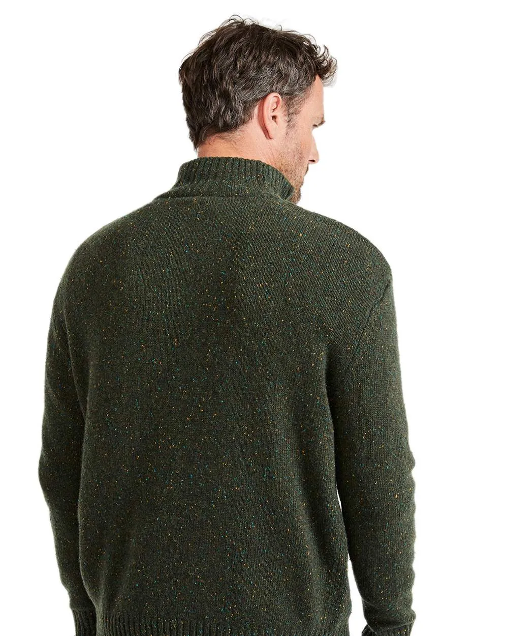 Kleidung Aran Woollen Mills Aran Wolle Reißverschluss Pullover mit Stehkragen