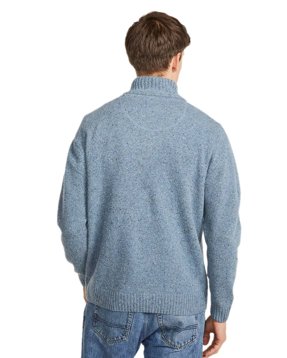 Kleidung Aran Woollen Mills Aran Wolle Reißverschluss Pullover mit Stehkragen
