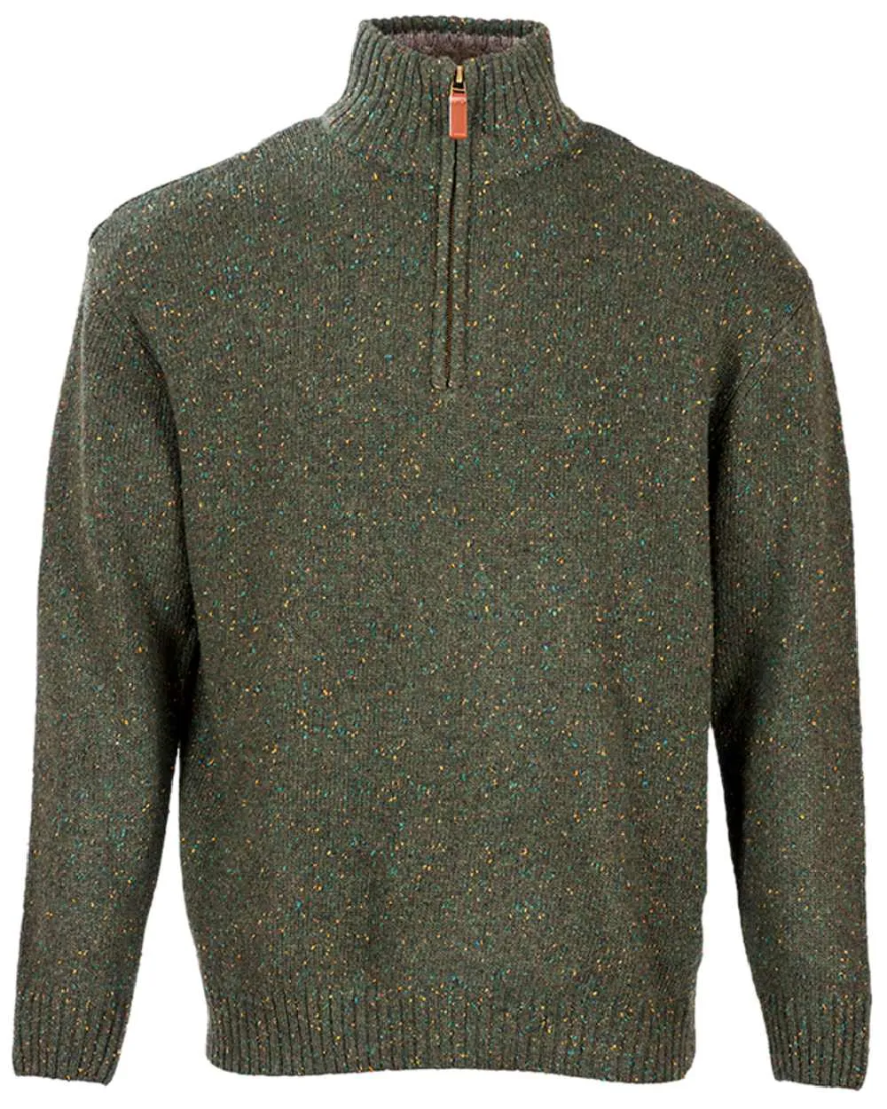 Kleidung Aran Woollen Mills Aran Wolle Reißverschluss Pullover mit Stehkragen