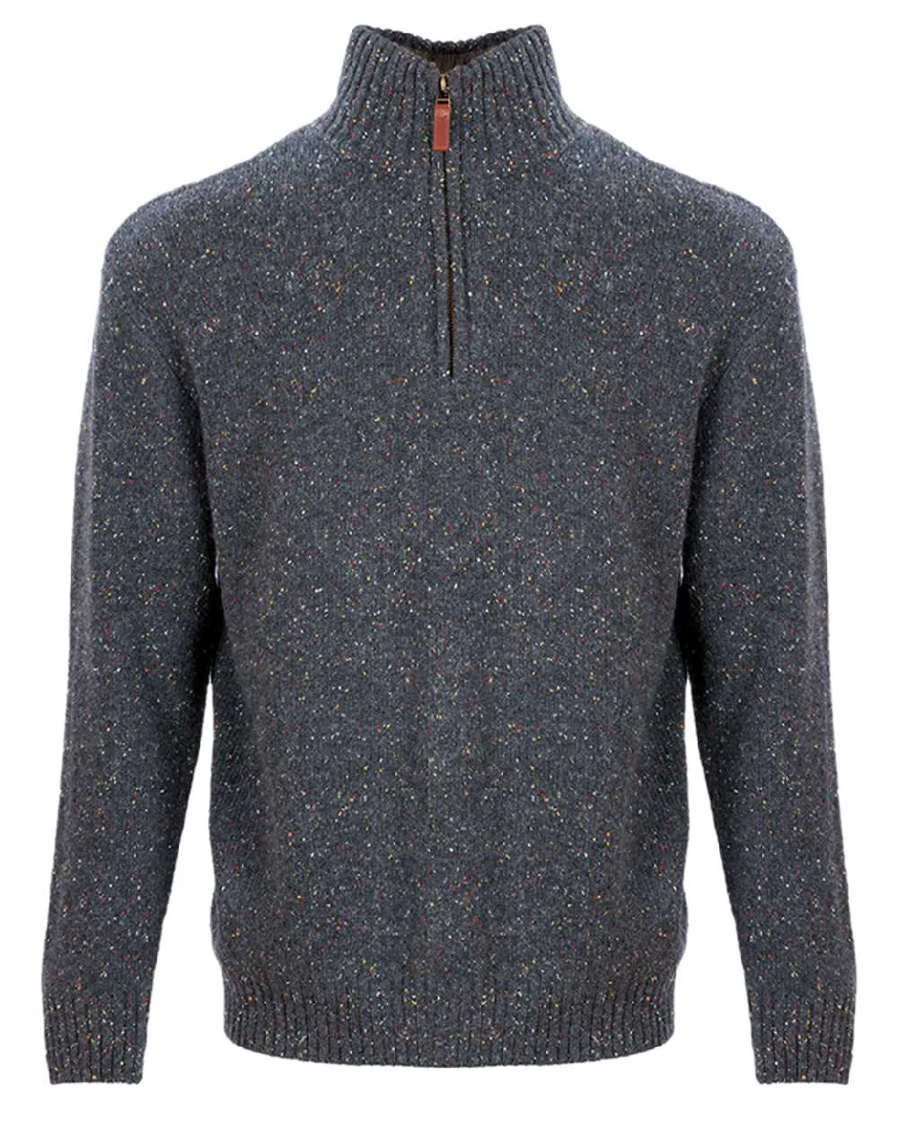 Kleidung Aran Woollen Mills Aran Wolle Reißverschluss Pullover mit Stehkragen