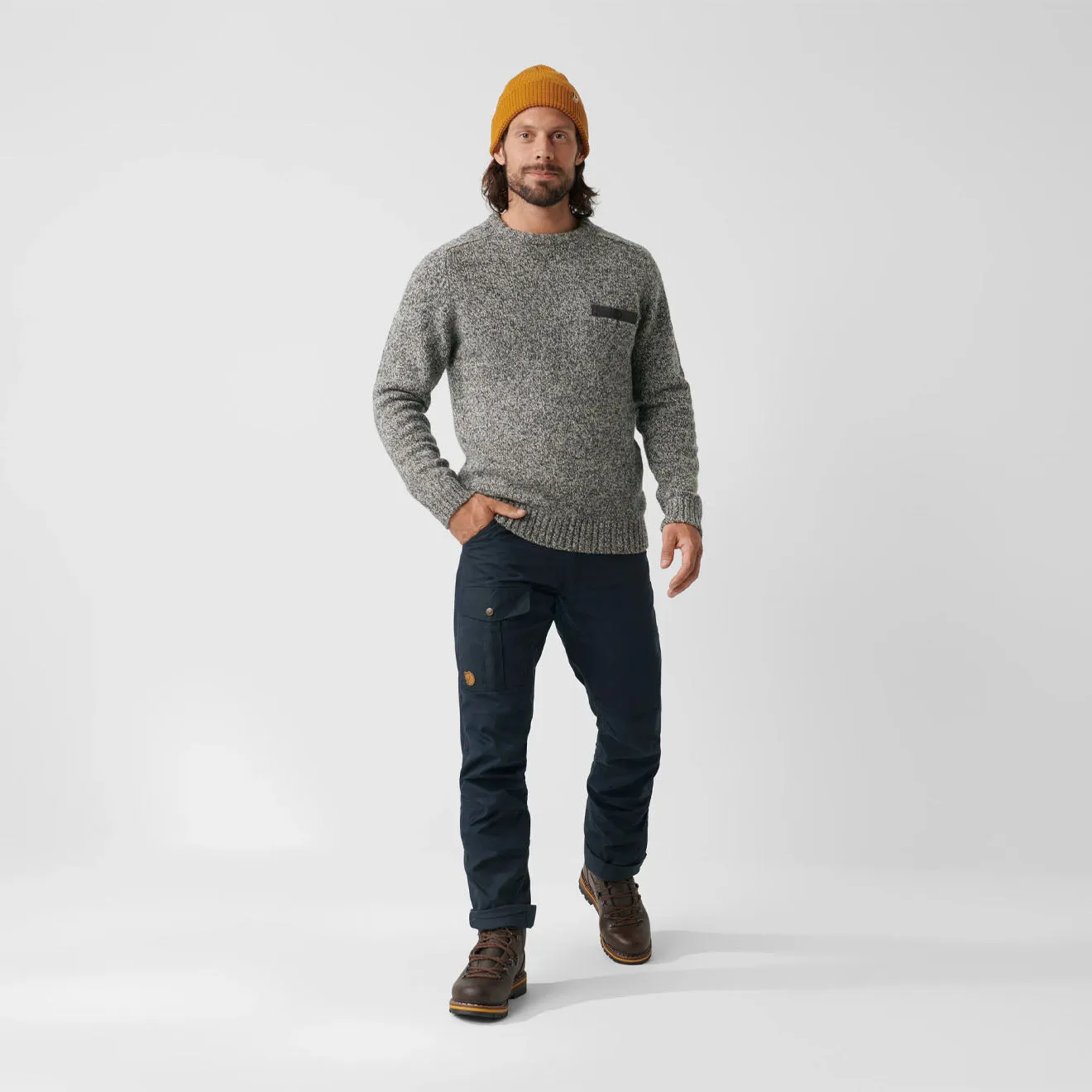 Kleidung Fjallraven Hosen Herren Fjallraven Nils Hose Lang Dunkelblau