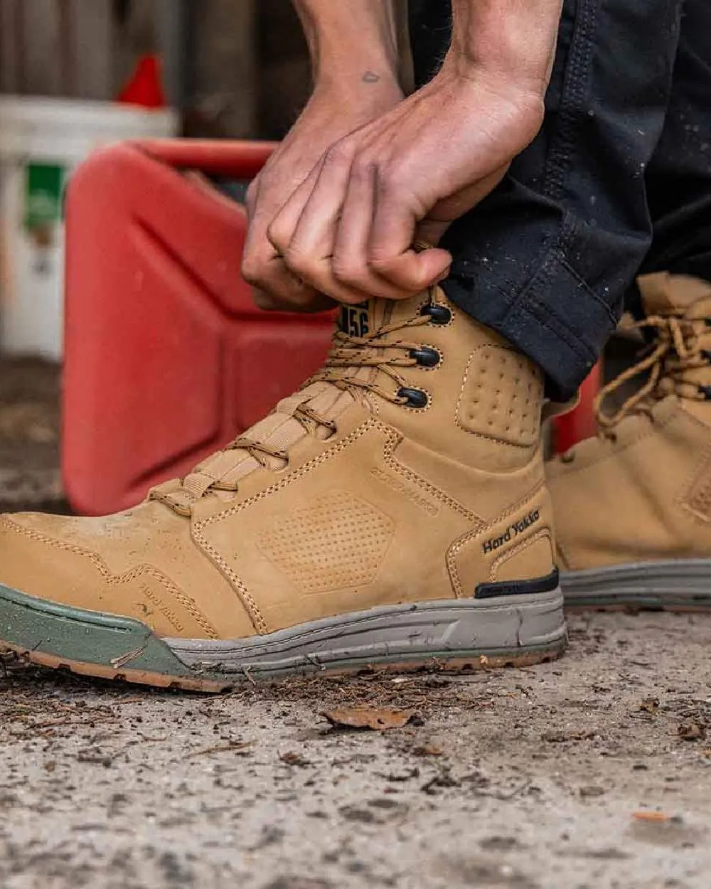 Kleidung Hard-Yakka Hard Yakka Herren 3056 Schnürstiefel mit Reißverschluss und Sicherheitskappe