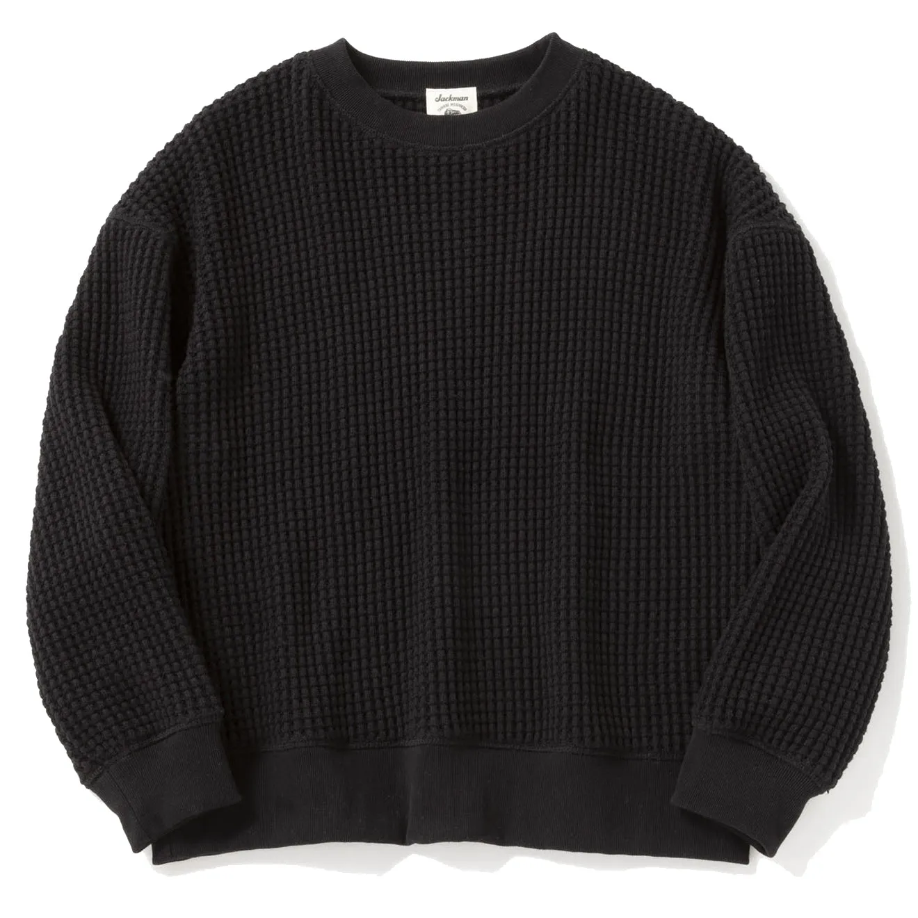 Kleidung Jackman Herren Jackman Waffle Crewneck Schwarz